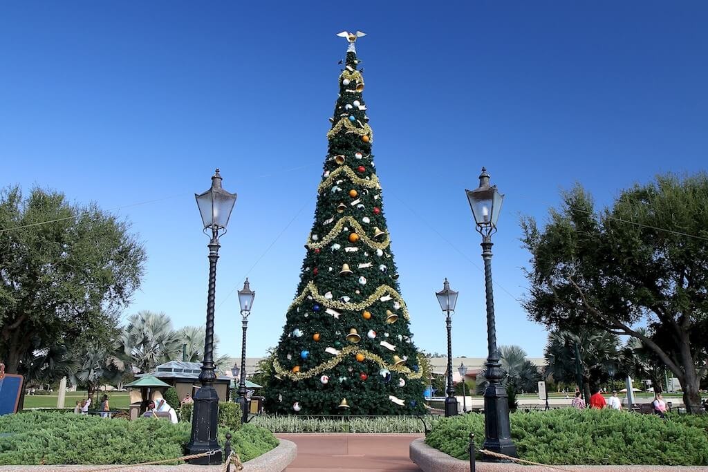 Parque Disney Epcot no Natal