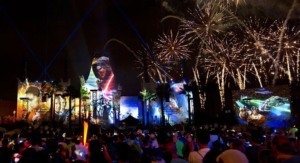 Show de fogos de artifício do Star Wars no Hollywood Studios na Disney em Orlando