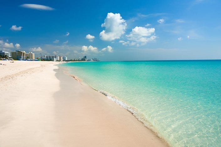 Praia Haulover Beach em Miami 