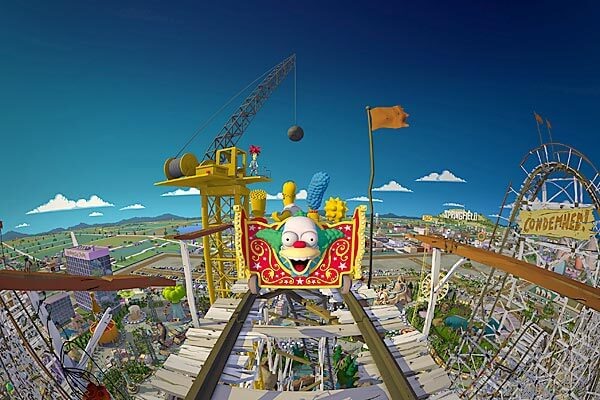 Brinquedo e Simulador The Simpsons Ride em Orlando