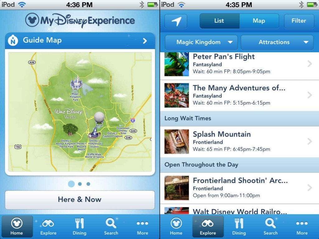 Aplicativo dos parques da Disney Orlando