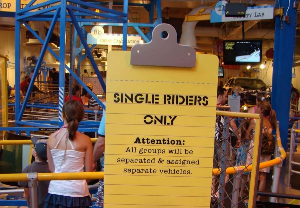 Mais detalhes sobre a fila única single rider em Orlando