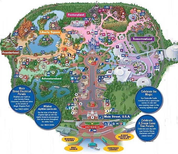 Roteiro pro Parque Magic Kingdom Disney em Orlando: Mapa