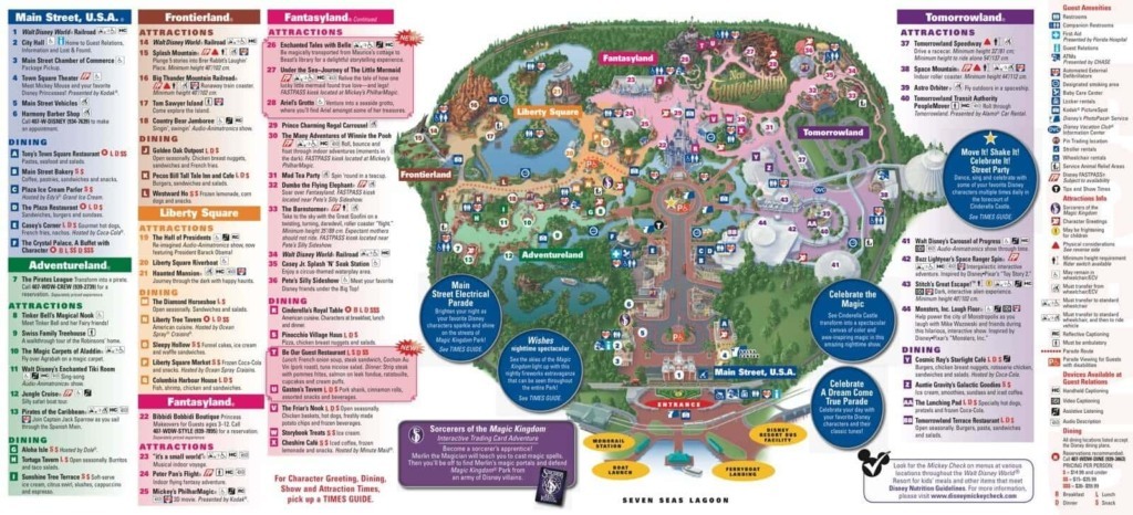 Mapa do Parque Disney Magic Kingdom em Orlando