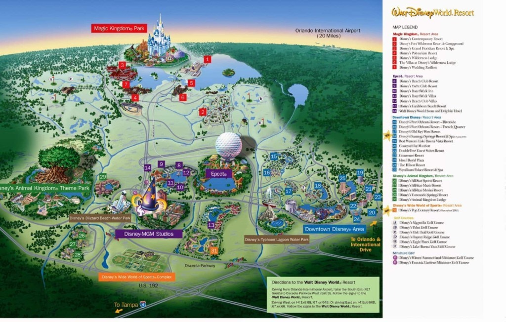 Mapa Parques Disney Orlando 