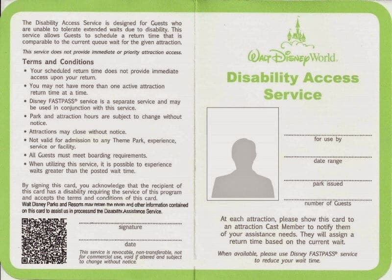 Utilizando o Disability Access Service Card na Disney