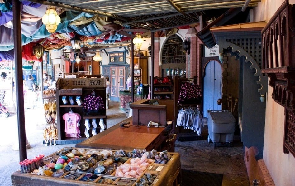 Produtos da loja Agrabah Bazaar do Aladin na Disney em Orlando