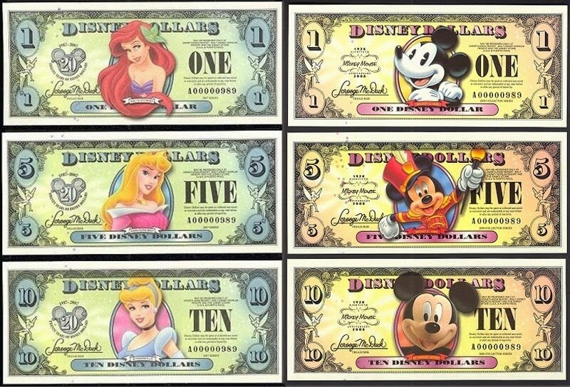 Disney Dollar - o dinheiro da Disney 