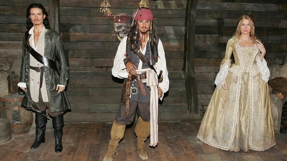 Bonecos de cera do Piratas do Caribe - Museu de Cera Madame Tussauds em Orlando 