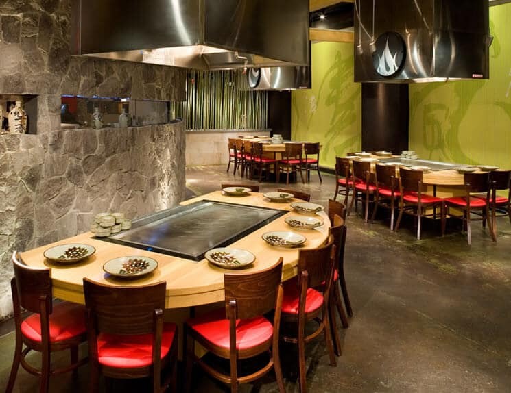 Interior do restaurante japonês Benihana em Orlando
