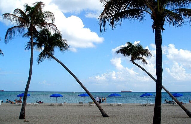 Praia em Miami