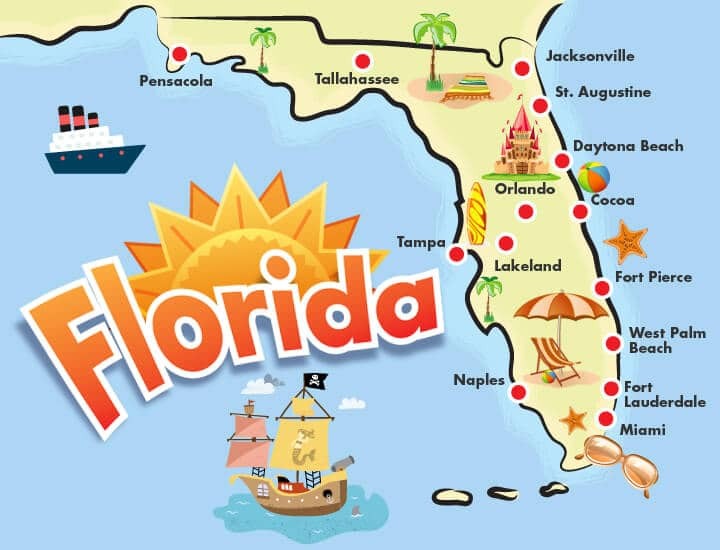 'Mapa Flórida