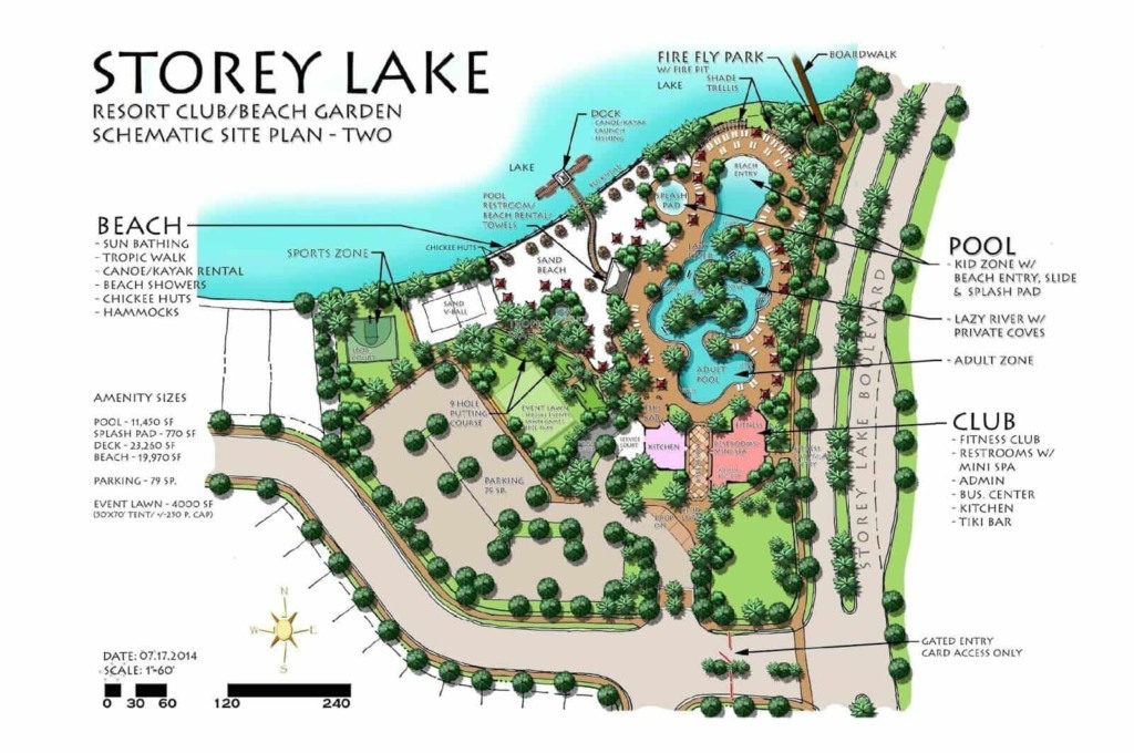 Mapa do condomínio Storey Lake Resort em Orlando 