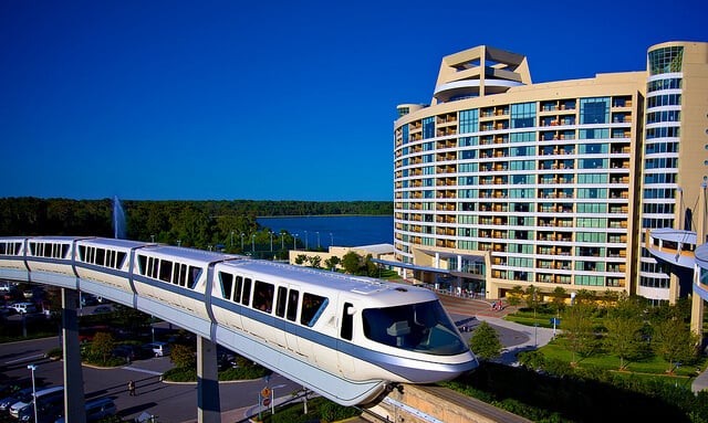Monotrilho da Disney no hotel Bay Lake Tower Contemporary Resort