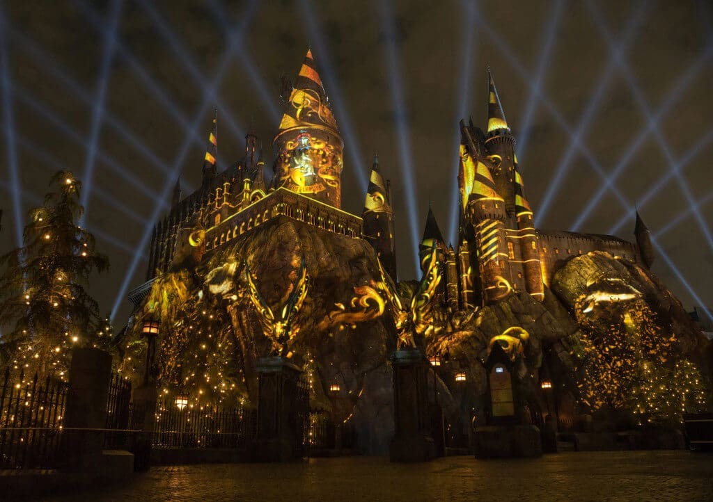 Projeções no show noturno de Harry Potter