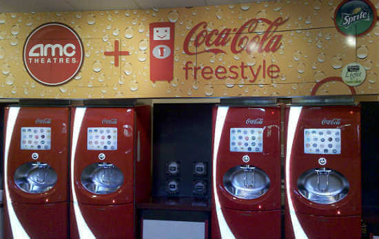 Máquinas para refil do copo Coke Freestyle na Universal Orlando