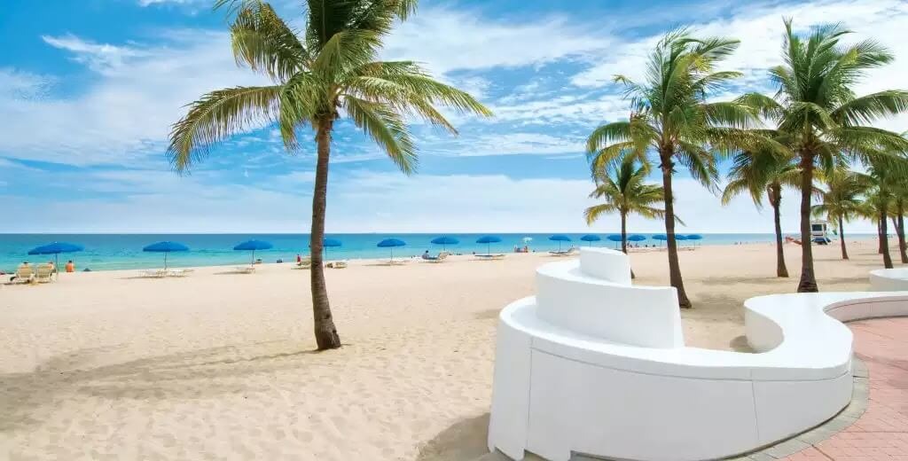 Praia de Fort Lauderdale na Flórida