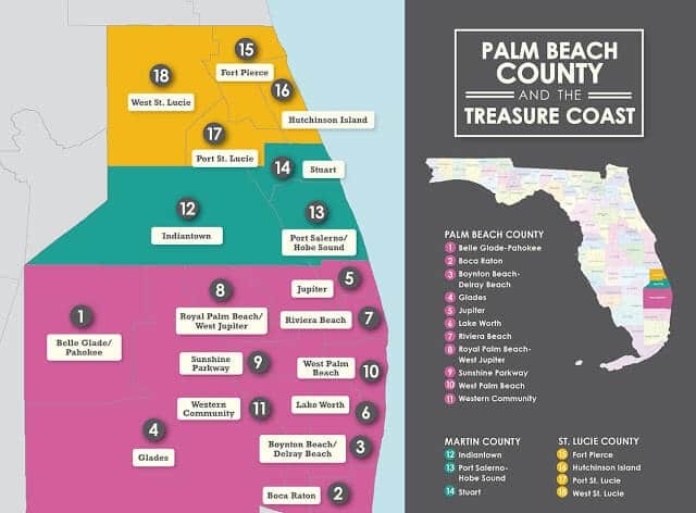 Onde ficar em Palm Beach na Flórida: mapa de cidades e regiões