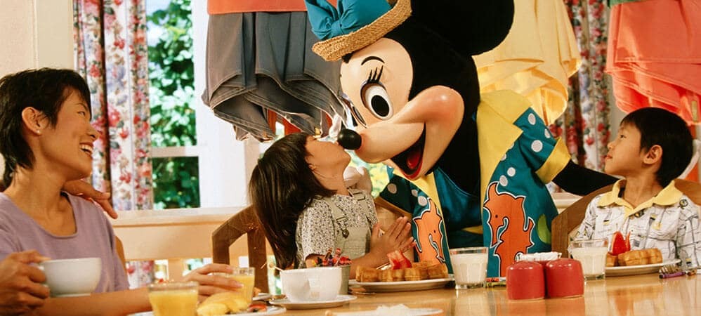 Minnie no Cape May Cafe da Disney em Orlando