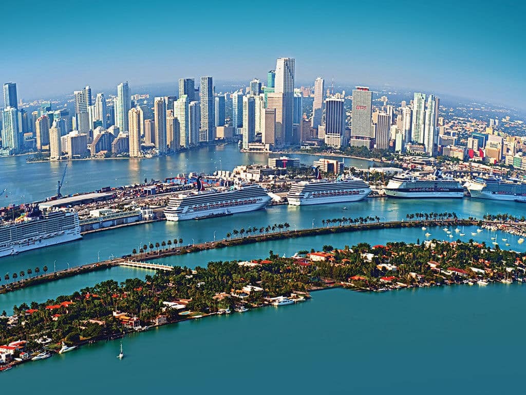Paisagem PortMiami: o porto de Miami