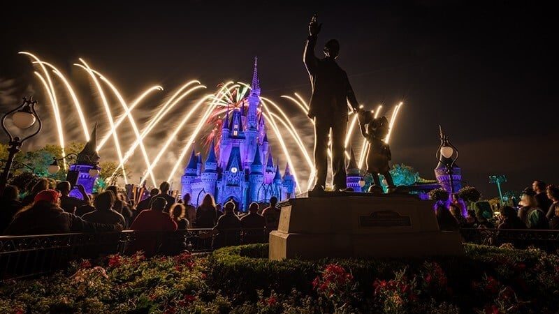 Show noturno de fogos da Disney