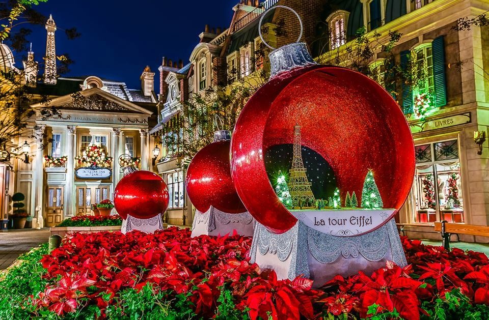 Decoração de Natal no parque Disney Epcot em Orlando