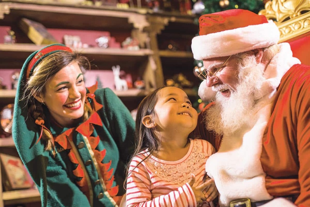 Papai Noel no Natal no Busch Gardens: Christmas Town