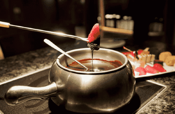 Fondue de chocolate do Restaurante Melting Pot em Orlando