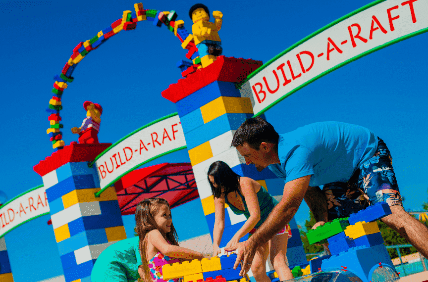 Build-A-Raft River no parque aquático Legoland em Orlando: