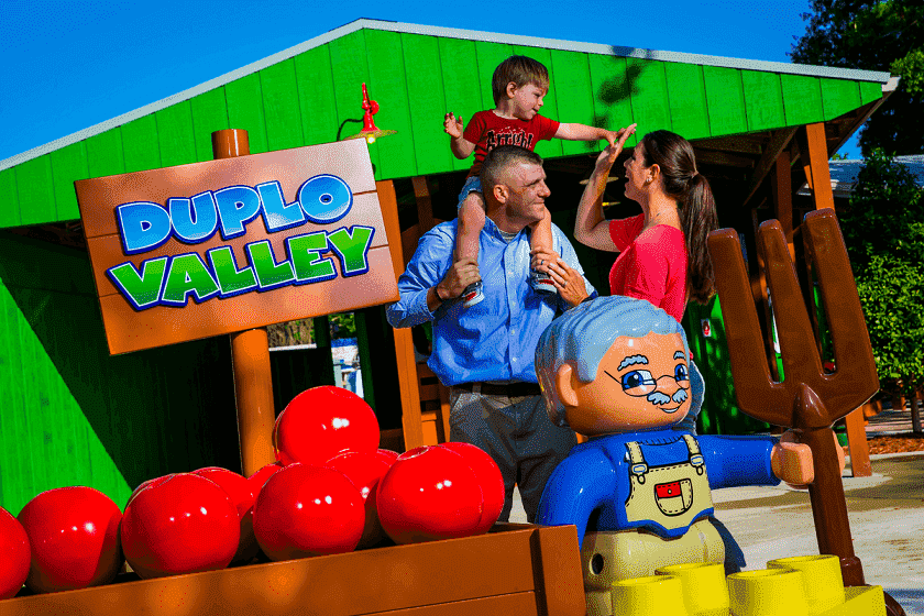 Área Duplo Valley para crianças no parque da Lego em Orlando