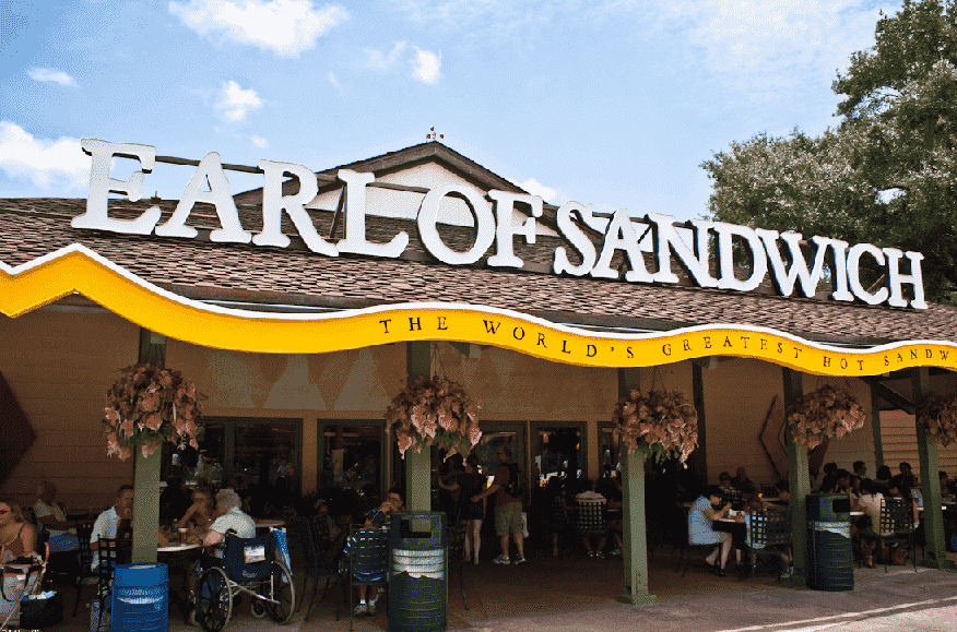 Entrada do Earl of Sandwich no Disney Springs em Orlando