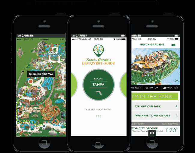 App Busch Gardens em Orlando