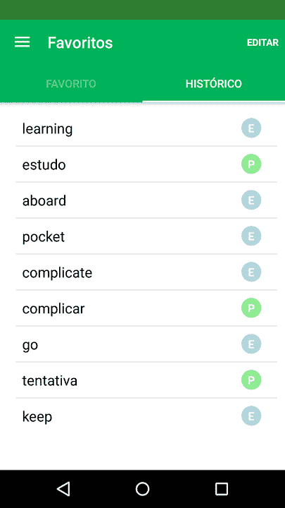 App Dicionário inglês-português em Miami