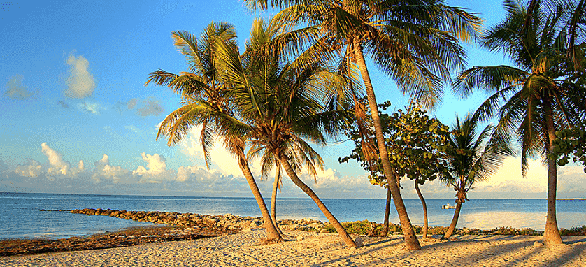 Praia em Key West em Miami 