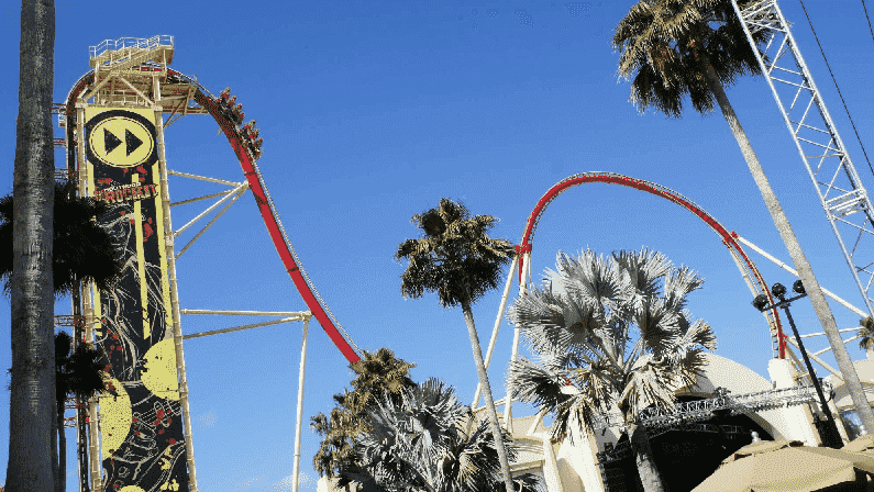 Montanha-russa Hollywood Rip Ride Rockit na Universal Studios em Orlando 