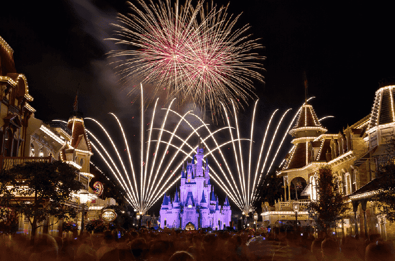 Show de fogos Wishes no Disney Magic Kingdom em Orlando