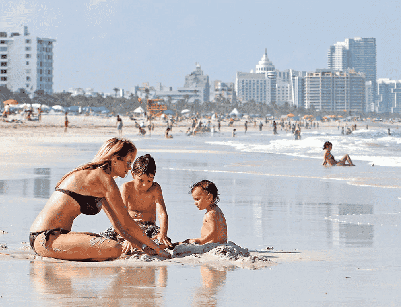 Passeios com crianças em Miami: praia