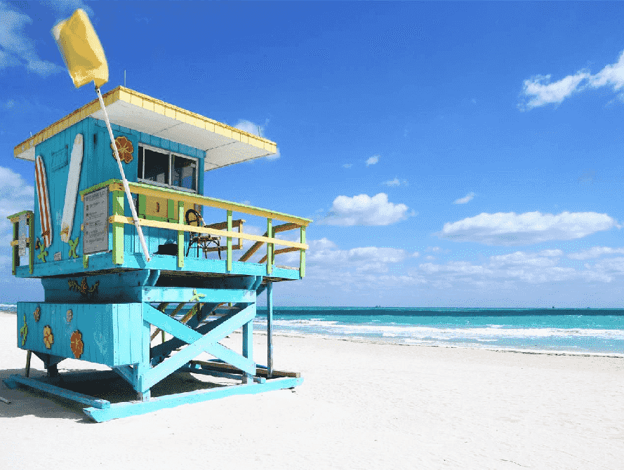 Praia em Miami 