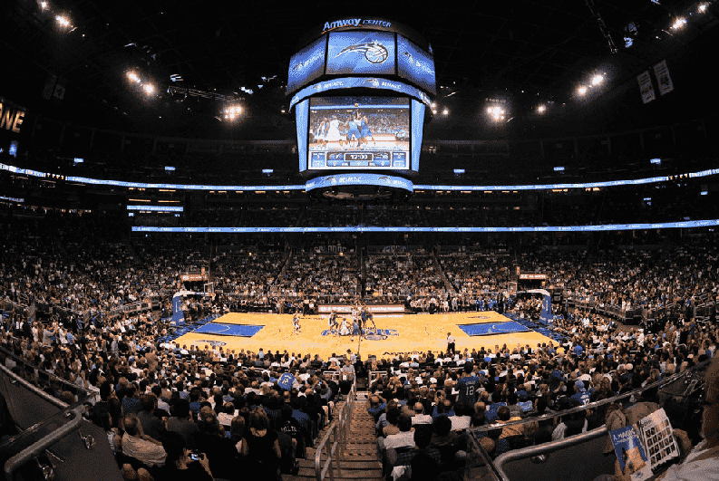 Arena dos jogos da NBA em Orlando 