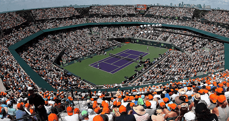 Arena para jogos de tênis em Miami