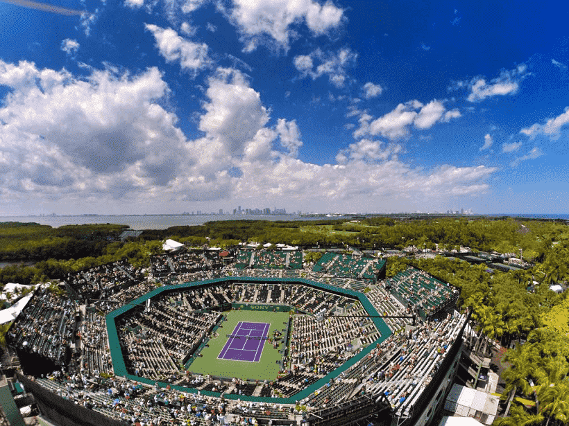 Arena de jogos de tênis em Miami 