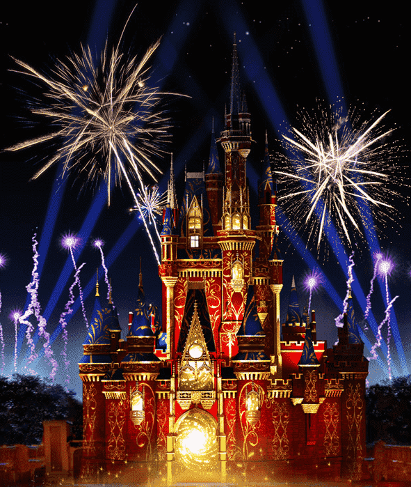 Antigo show de fogos Wishes da Disney em Orlando