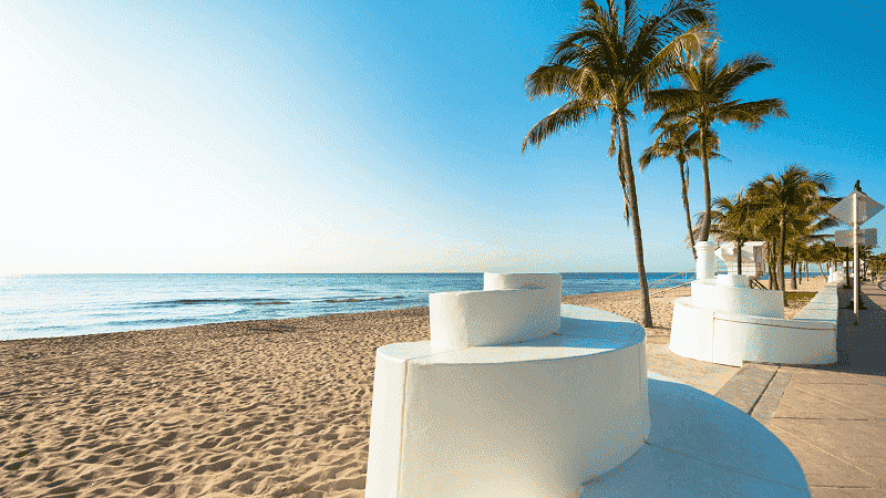 Praias em Fort Lauderdale em Miami