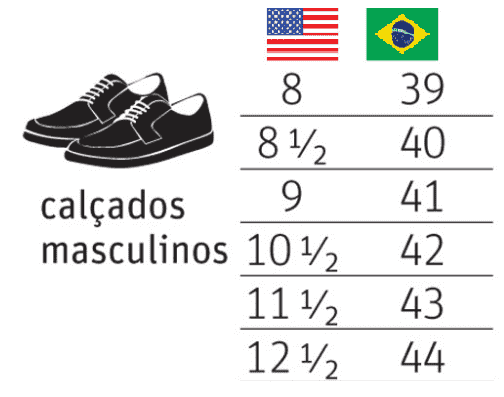 Onde comprar sapatos masculinos em Orlando: tamanhos