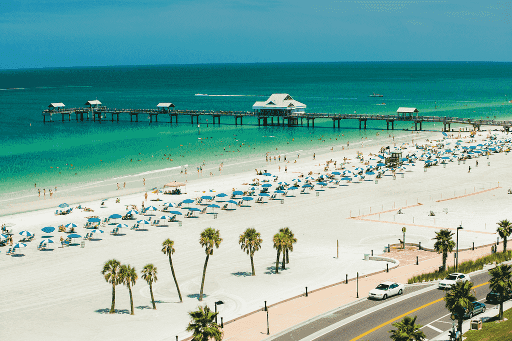 Cidades legais perto de Orlando: Clearwater Beach na Flórida
