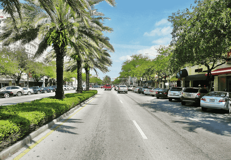 Cidades legais perto de Miami: Coral Gables na Flórida