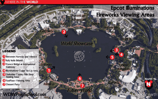 Mapa Disney Epcot - IllumiNations: Reflections of Earth
