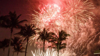 Fogos de artifício de Ano Novo na Flórida