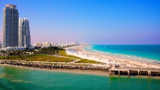 Paisagem de South Beach em Miami