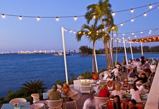 Restaurante Rusty Pelican em Miami em Key Biscayne